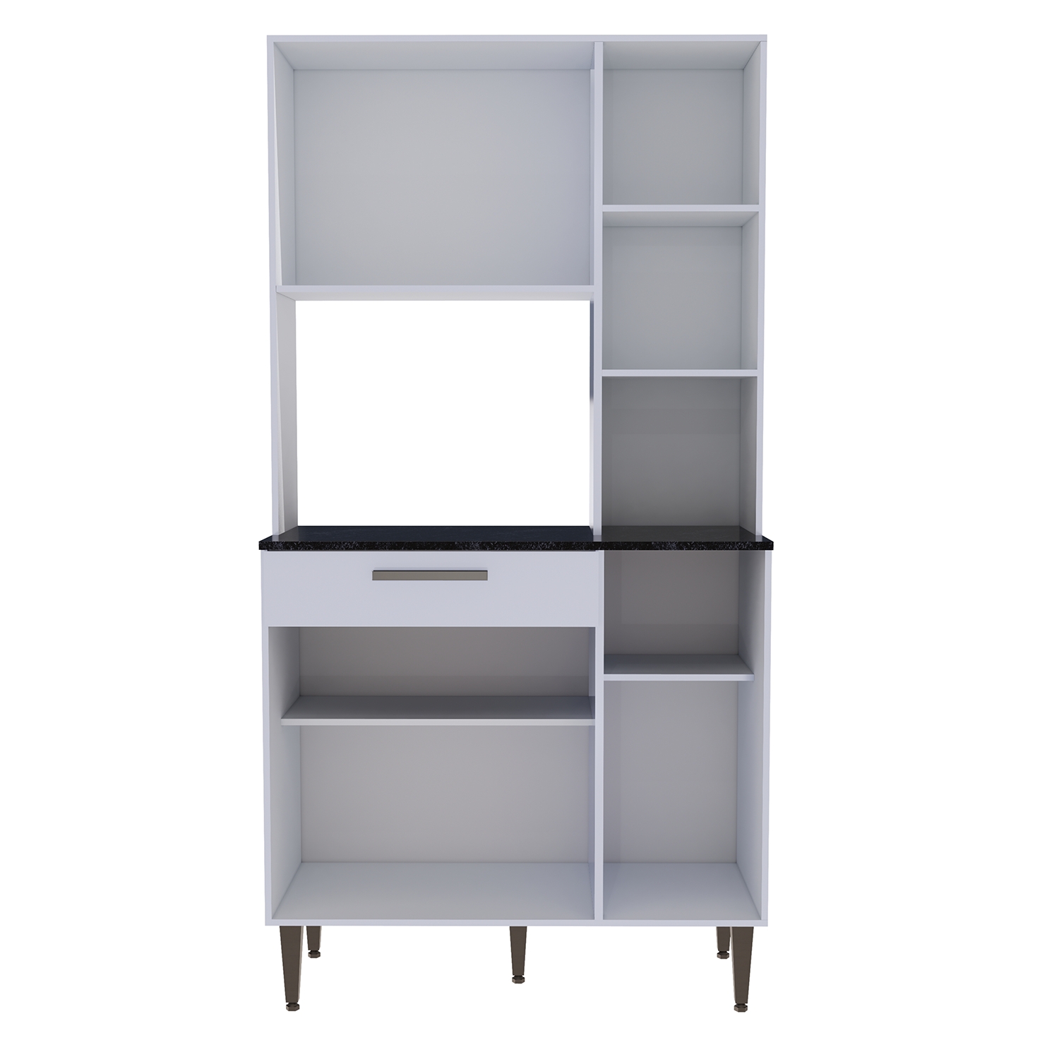 Armário de Cozinha Carol 5 Portas 1 Gaveta Branco