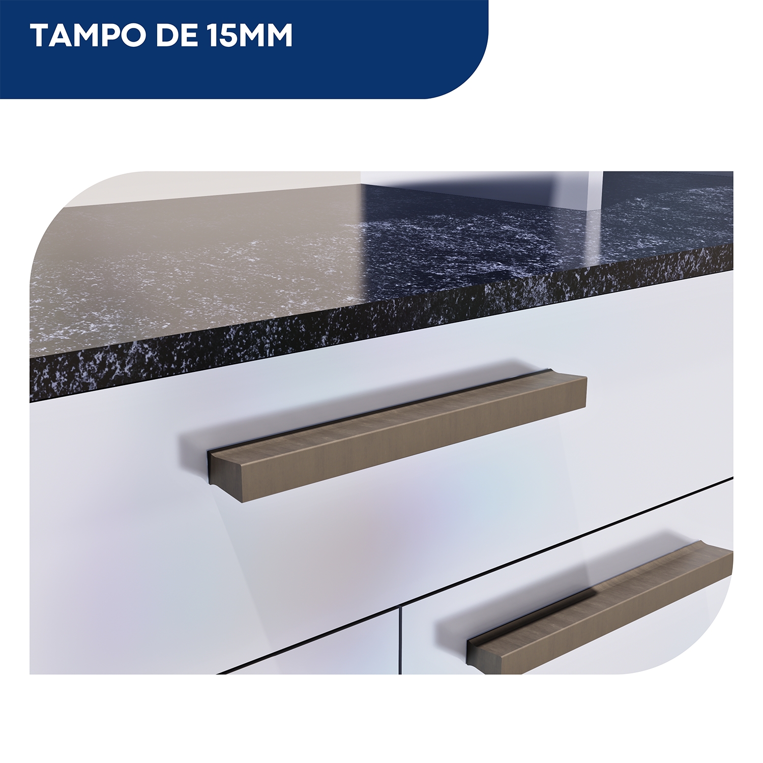 Armário de Cozinha Carol 5 Portas 1 Gaveta Branco