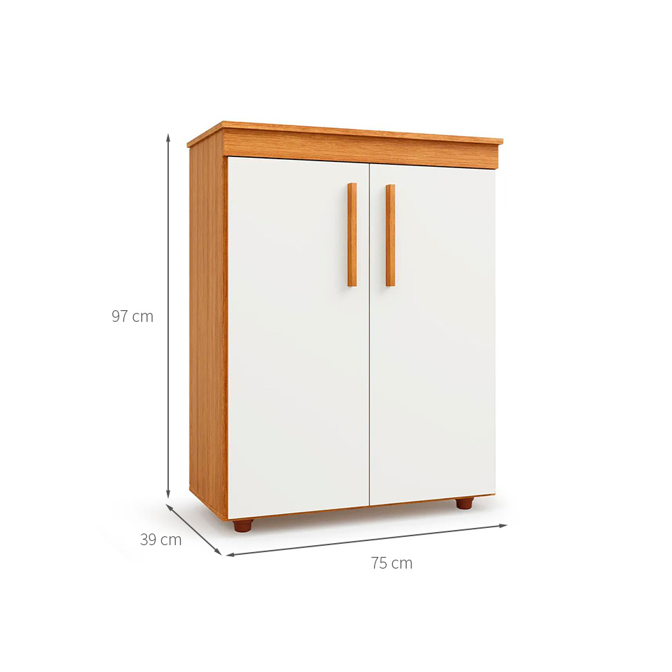 Armário de Escritório Advantage 2 PT Freijó e Off White