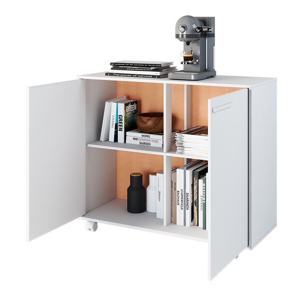 Armário de Escritório Athos 2 PT Branco