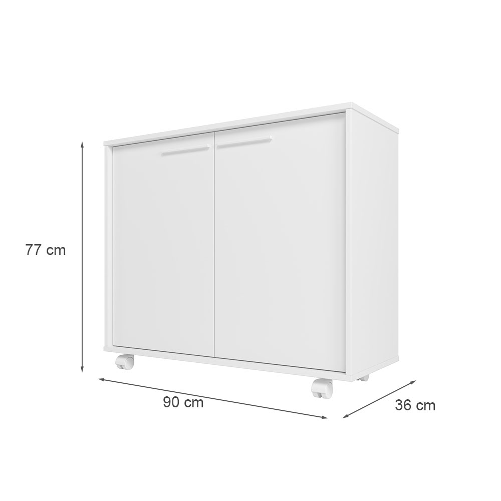 Armário de Escritório Athos 2 PT Branco