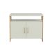 Armário de Escritório Emily 100% MDF 2 Portas Off White e Freijó
