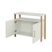 Armário de Escritório Emily 100% MDF 2 Portas Off White e Freijó