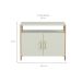 Armário de Escritório Emily 100% MDF 2 Portas Off White e Freijó