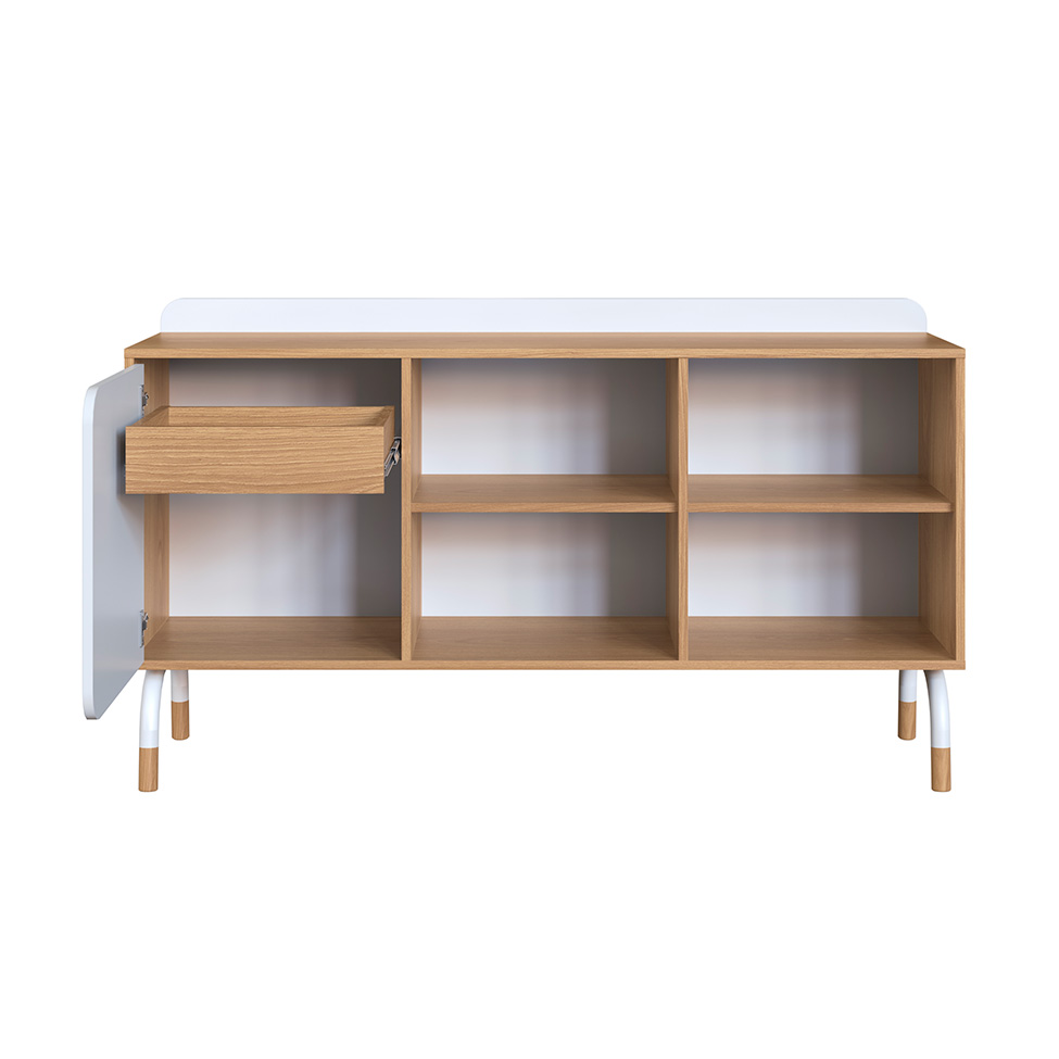 Armário de Escritório Flexus 1 PT 1 GV Hanover e Branco