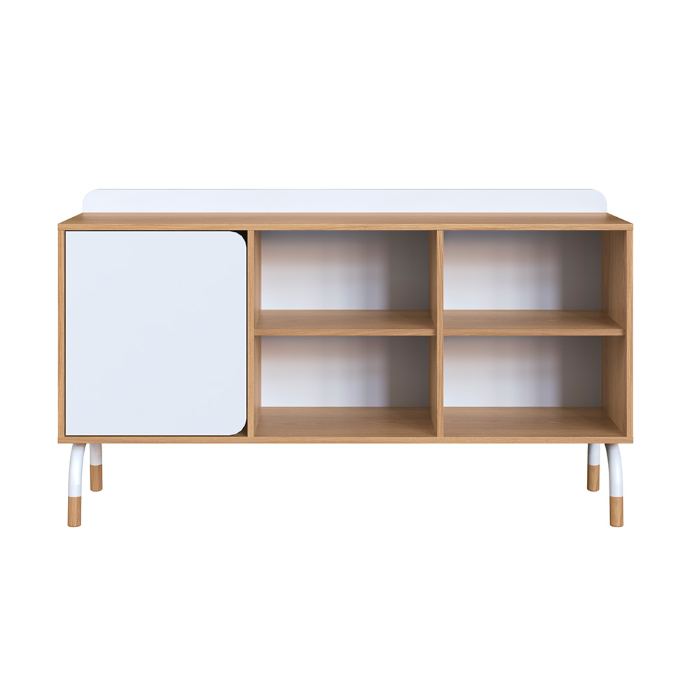 Armário de Escritório Flexus 1 PT 1 GV Hanover e Branco