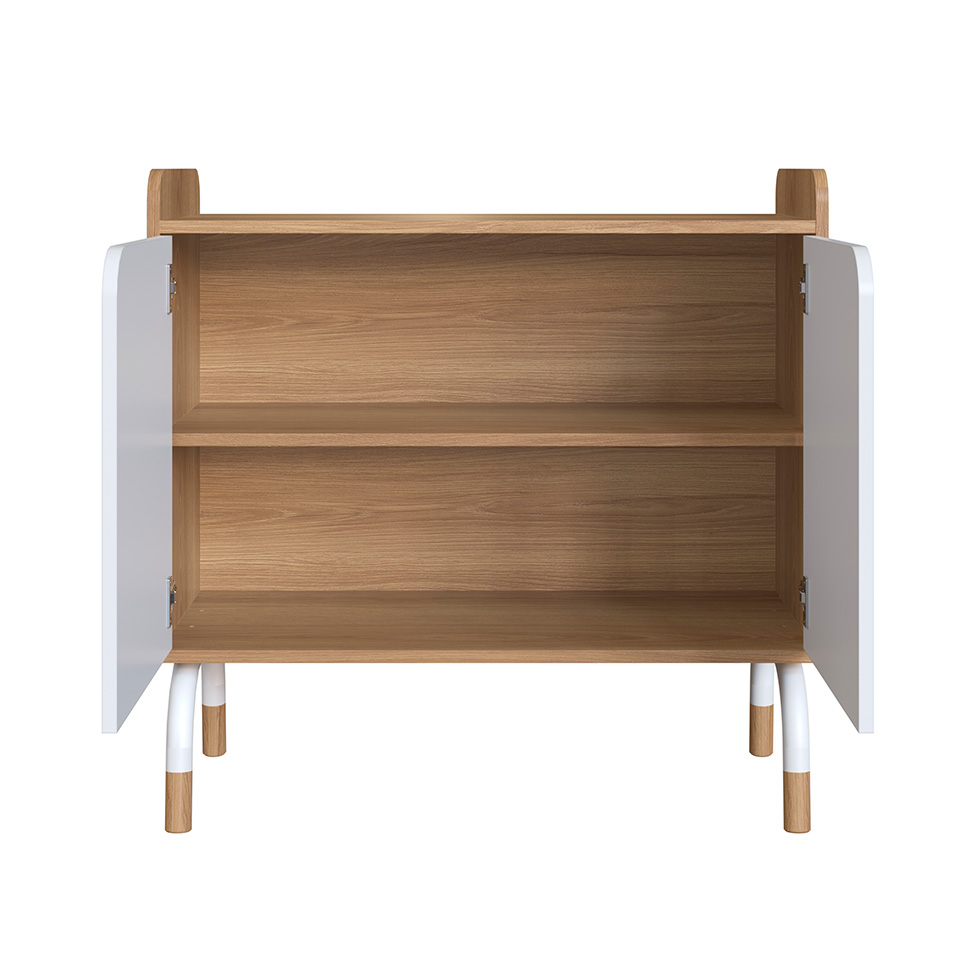 Armário de Escritório Flexus 2 PT Hanover e Branco