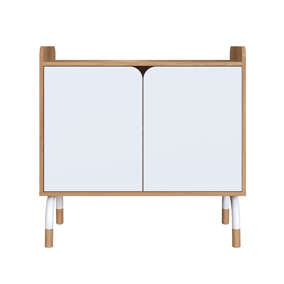 Armário de Escritório Flexus 2 PT Hanover e Branco