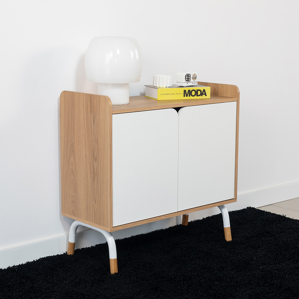 Armário de Escritório Flexus 2 PT Hanover e Branco