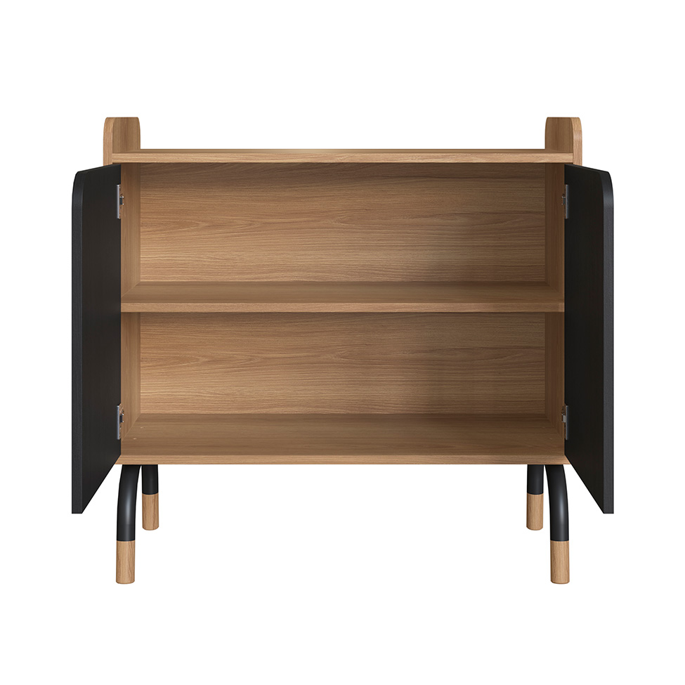 Armário de Escritório Flexus 2 PT Hanover e Preto