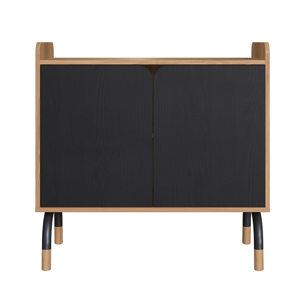 Armário de Escritório Flexus 2 PT Hanover e Preto