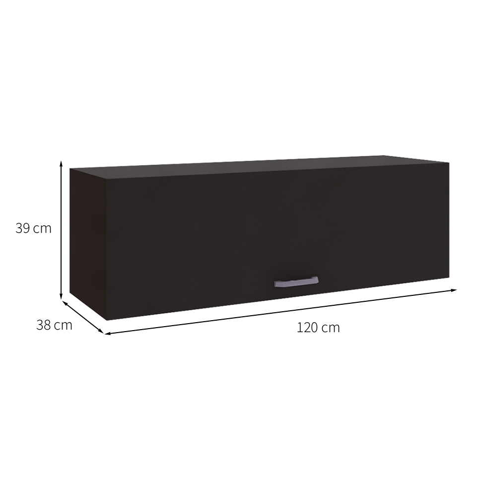 Armário de Escritório Module Preto 120 cm