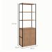 Armário de Escritório Shelf 2 PT Ameixa e Preto 173 cm
