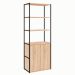 Armário de Escritório Shelf 2 PT Calvi e Preto 173 cm