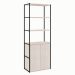 Armário de Escritório Shelf 2 PT Carvalho Berlin e Preto 173 cm