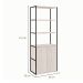 Armário de Escritório Shelf 2 PT Carvalho Berlin e Preto 173 cm