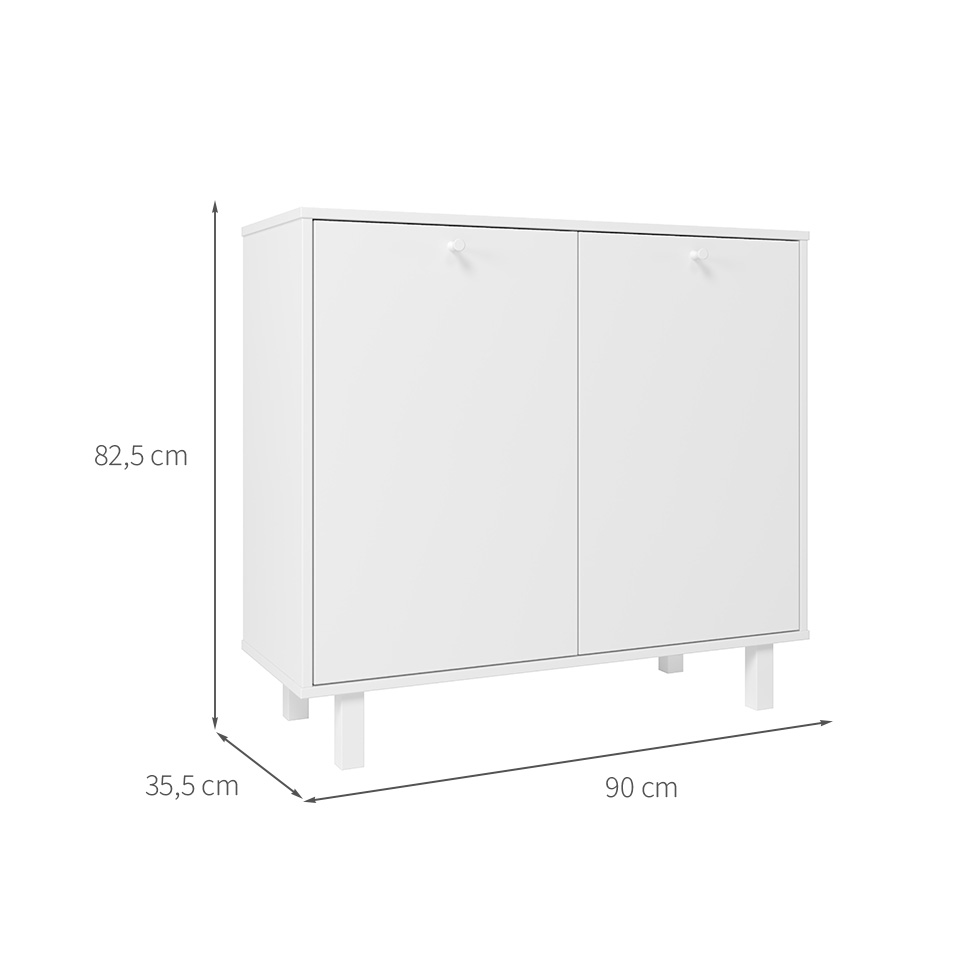 Armário para Cozinha Anaia 2 Portas Branco