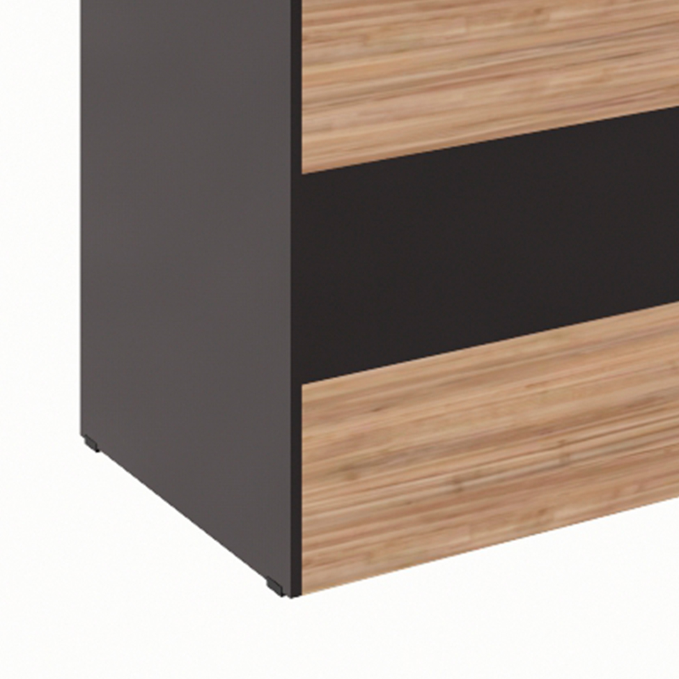 Balcão Recepção Ameixa e Preto 120 cm