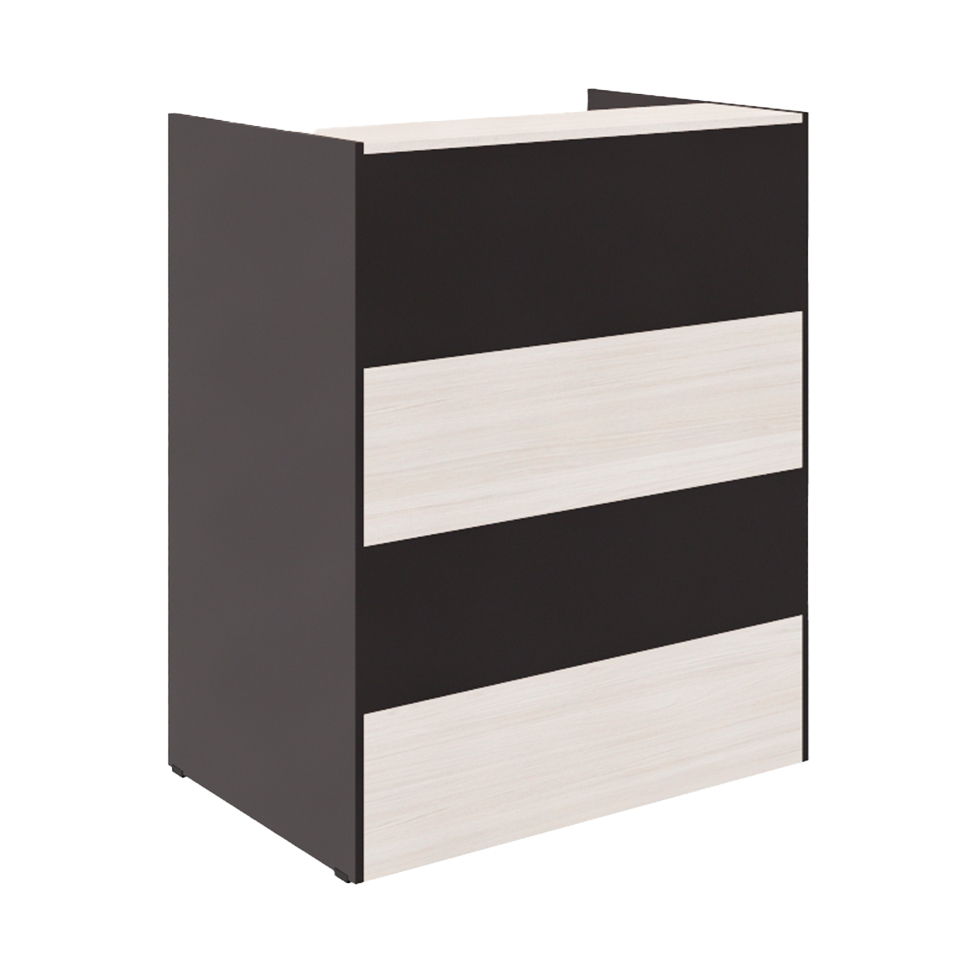 Balcão Recepção Carvalho Berlin e Preto 90 cm