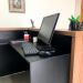 Balcão de Atendimento Lane Preto e Nogal