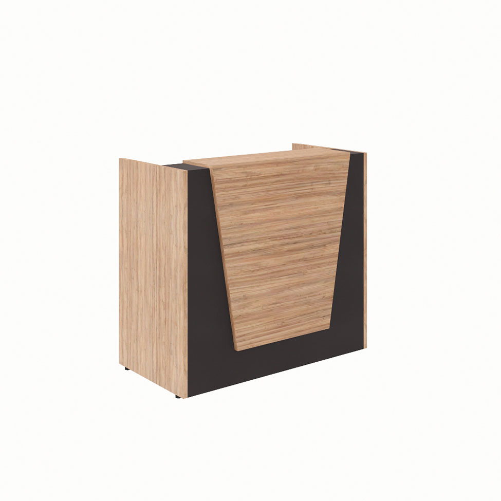 Balcão de Atendimento Recepção Ameixa e Preto 120 cm