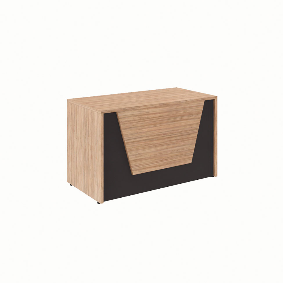 Balcão de Atendimento Recepção Ameixa e Preto 74x120 cm