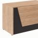 Balcão de Atendimento Recepção Ameixa e Preto 74x120 cm