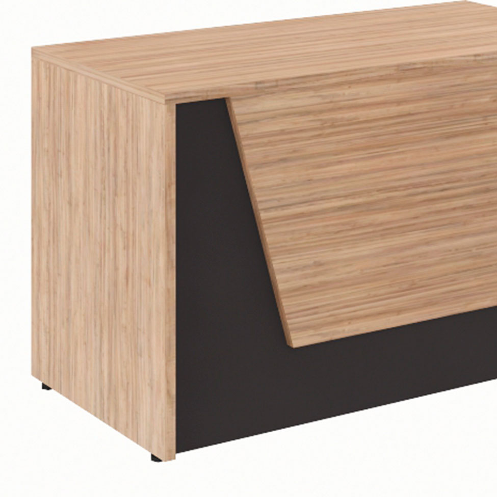 Balcão de Atendimento Recepção Ameixa e Preto 74x120 cm