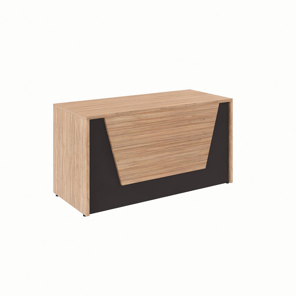 Balcão de Atendimento Recepção Ameixa e Preto 74x140 cm