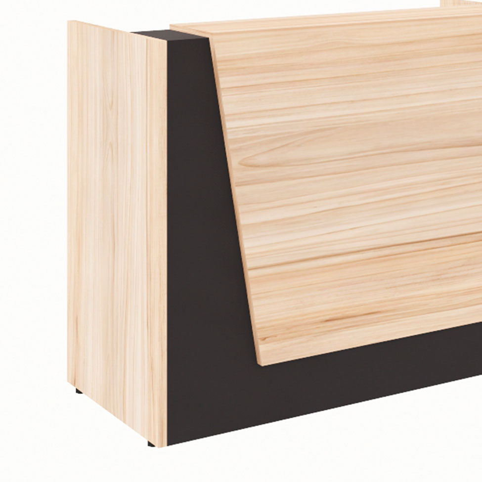 Balcão de Atendimento Recepção Calvi e Preto 140 cm