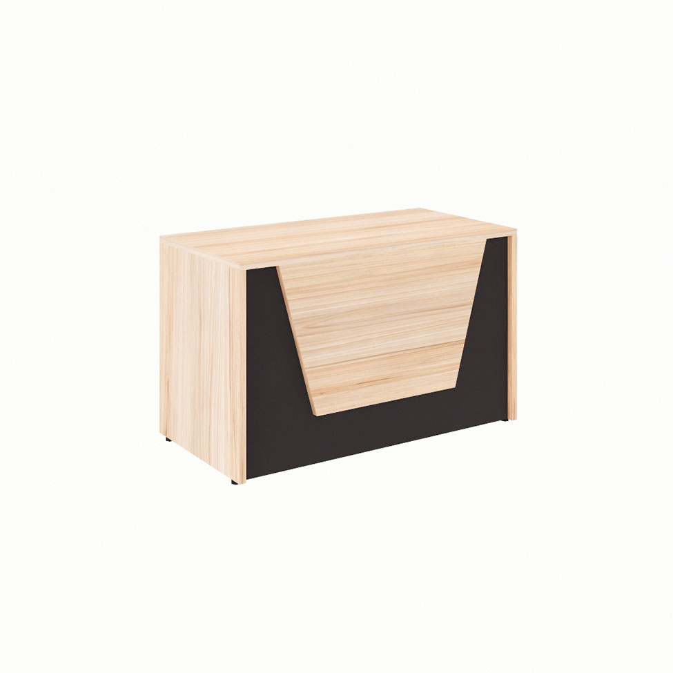 Balcão de Atendimento Recepção Calvi e Preto 74x120 cm
