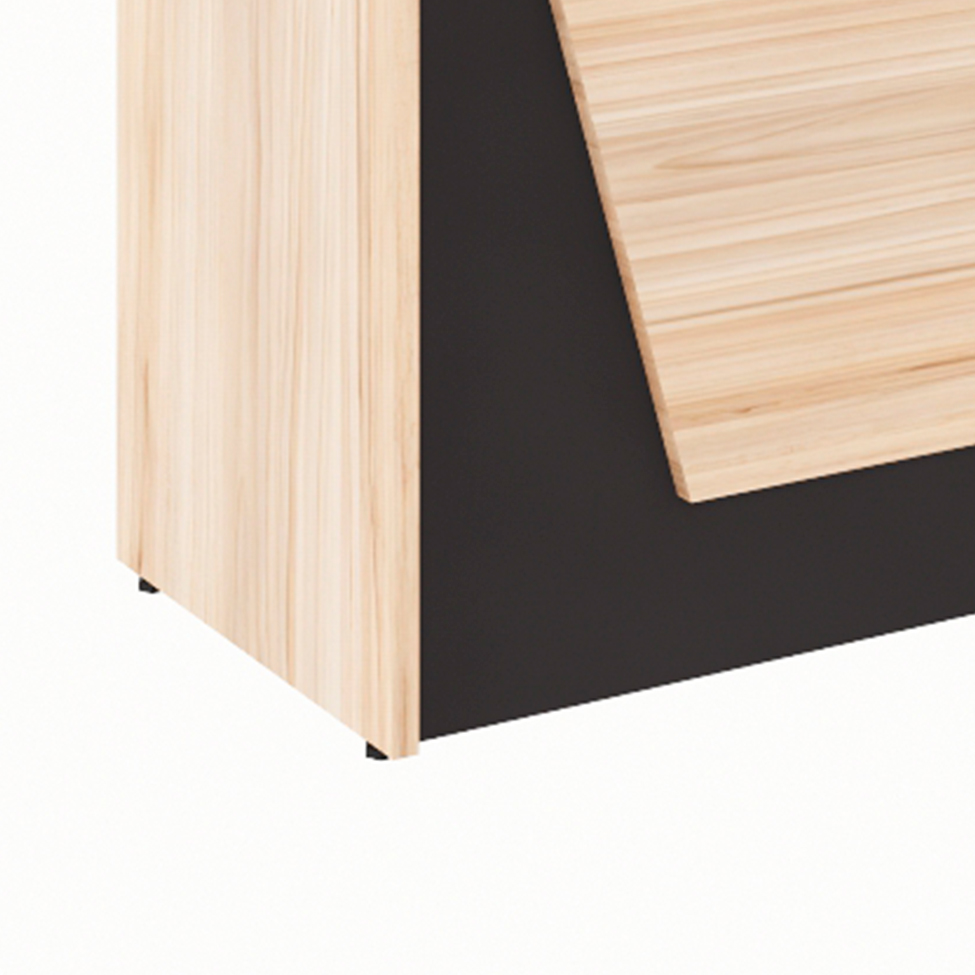 Balcão de Atendimento Recepção Calvi e Preto 74x140 cm