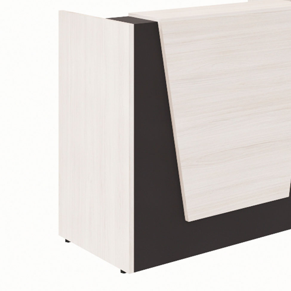 Balcão de Atendimento Recepção Carvalho Berlin e Preto 120 cm