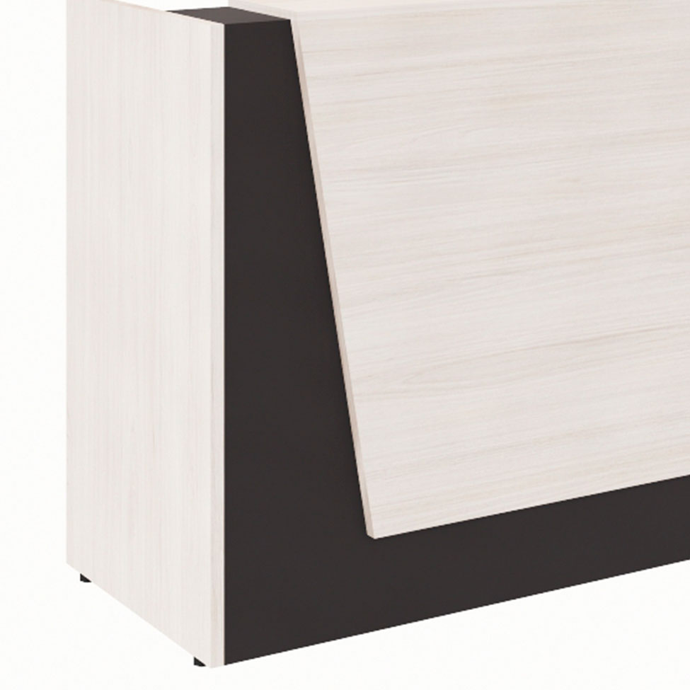 Balcão de Atendimento Recepção Carvalho Berlin e Preto 140 cm