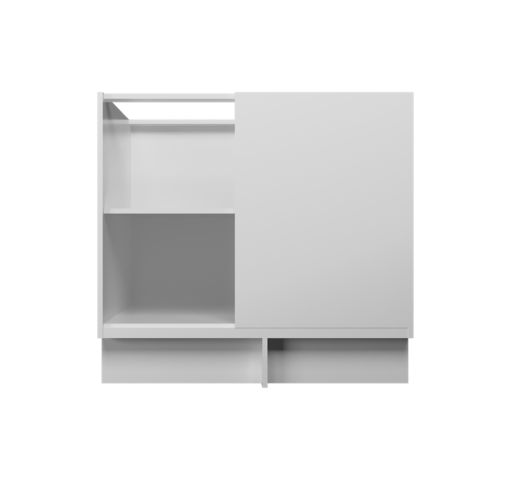 Balcão de Canto sem Tampo Évora 1 Porta Branco Ártico