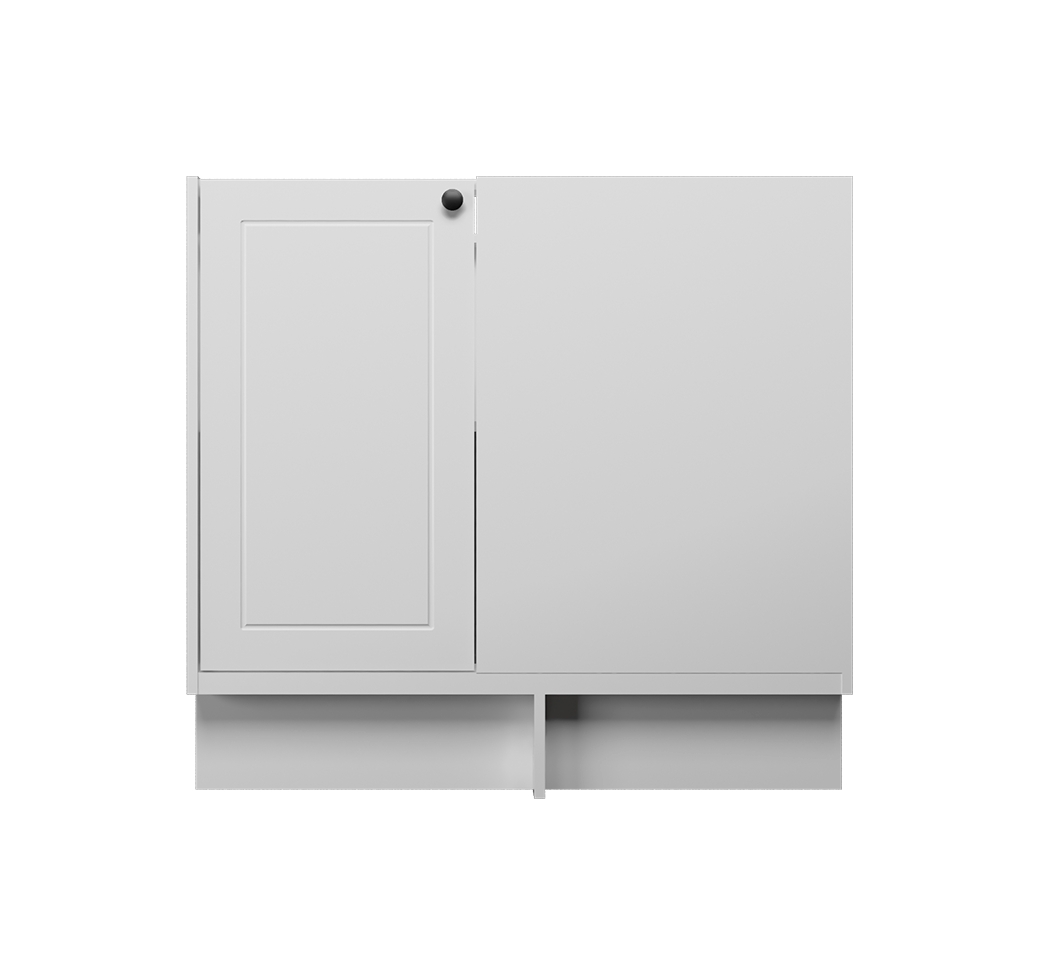 Balcão de Canto sem Tampo Évora 1 Porta Branco Ártico