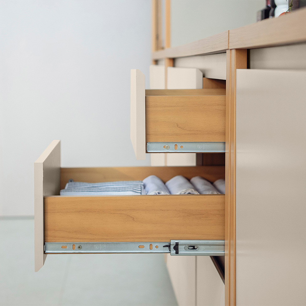 Balcão de Cozinha Allure com Tampo 2 Portas 3 Gavetas Gris e Jequtibá