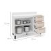 Balcão de Cozinha Amara com Tampo 2 Portas 3 Creme e Branco