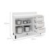 Balcão de Cozinha Amara com Tampo 2 Portas 3 Gavetas Branco