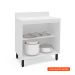 Balcão de Cozinha Amara com Tampo 2 Portas Branco