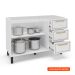 Balcão de Cozinha Amara sem Tampo 2 Portas 3 Gavetas Branco