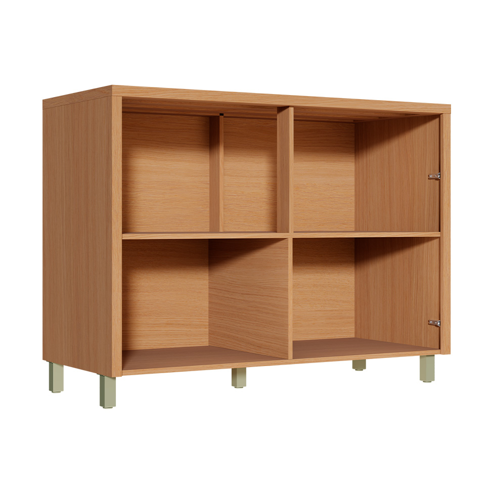 Balcão de Cozinha Condessa com Tampo 2 Portas Carvalho e Greige