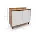 Balcão de Cozinha Confort 2 Portas Cinamomo e Off White