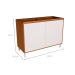 Balcão de Cozinha Denver sem Tampo 2 Portas Freijó e Branco 120 cm