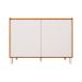 Balcão de Cozinha Denver sem Tampo 2 Portas Freijó e Branco 120 cm
