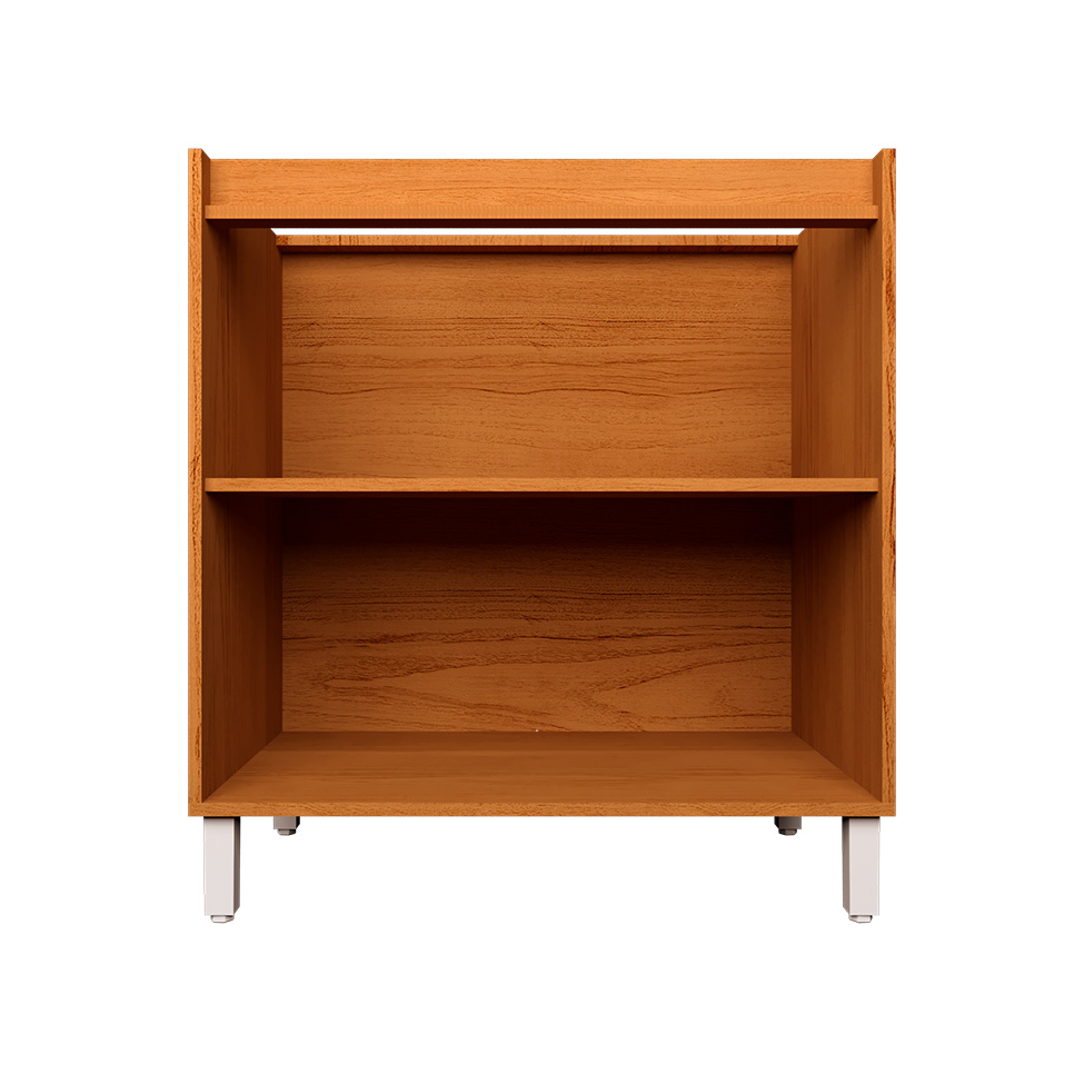 Balcão de Cozinha Denver sem Tampo 2 Portas Freijó e Branco 80 cm