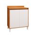 Balcão de Cozinha Denver sem Tampo 2 Portas Freijó e Branco 80 cm