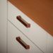 Balcão de Cozinha Essência com Tampo 100% MDF 2 Portas Freijó e Off White