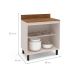 Balcão de Cozinha Koya com Tampo 2 Portas Creme
