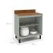 Balcão de Cozinha Koya com Tampo 2 Portas Verde Oliva